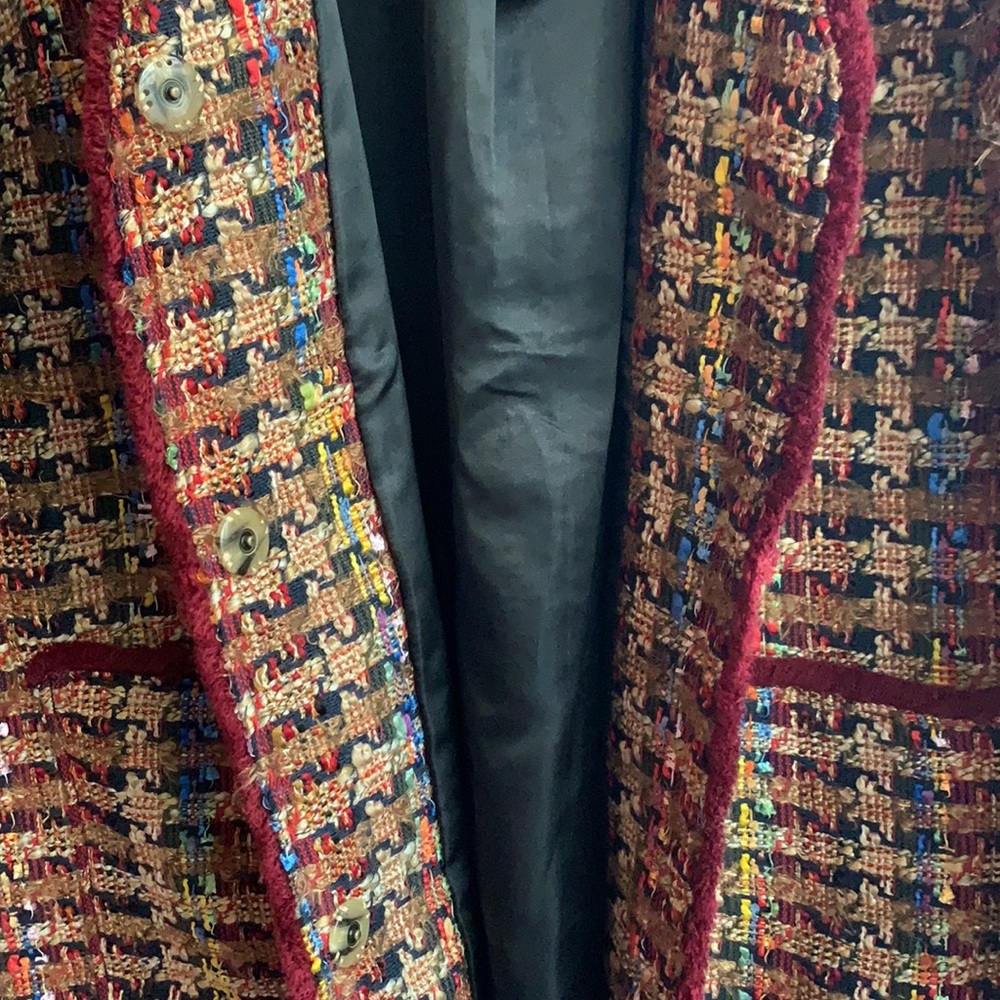 err:twa by: Anthropologie Harlequin Tweed Blazer - Picture 8 of 8